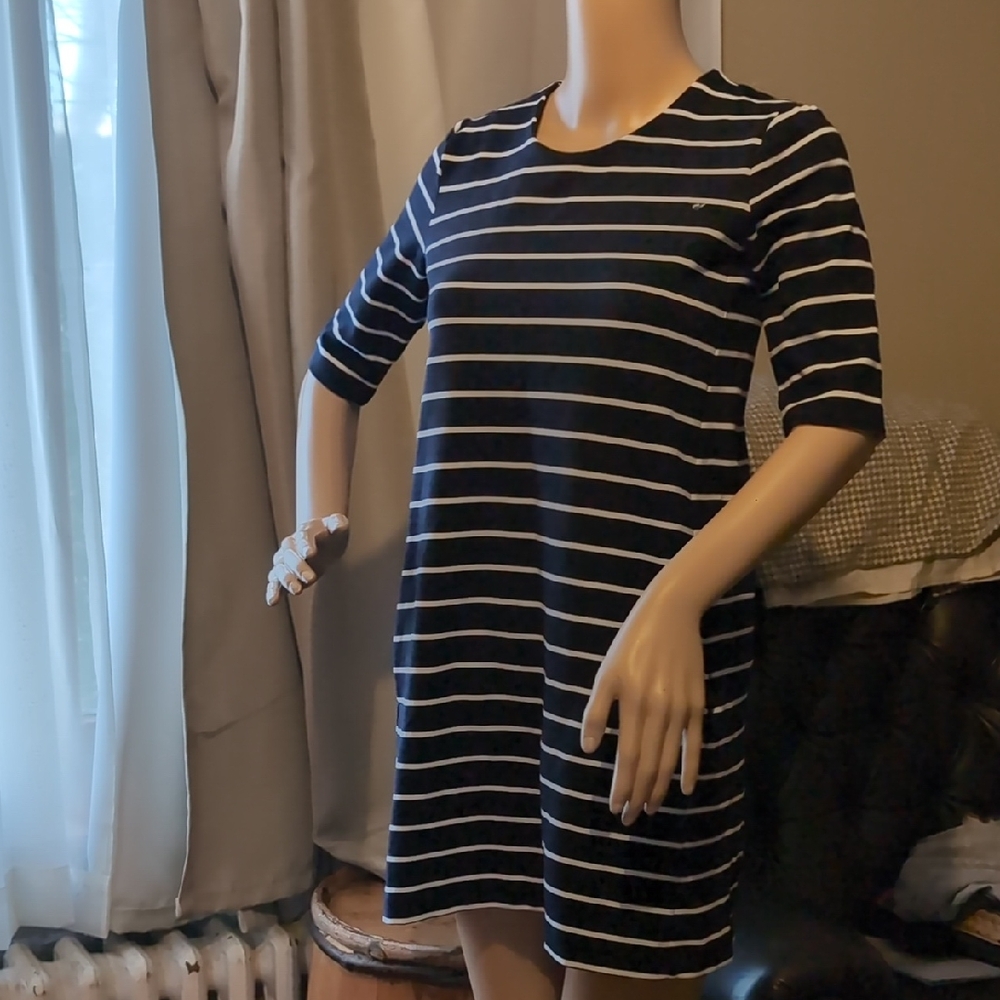 Basic H&M Navy Striped Dress 27"